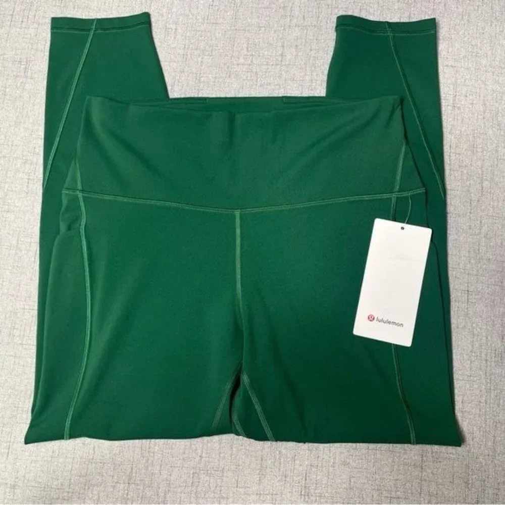 Lululemon Align High Rise Pants Leggings w Pockets Everglade Green 12 14 Nwt - Picture 6 of 9